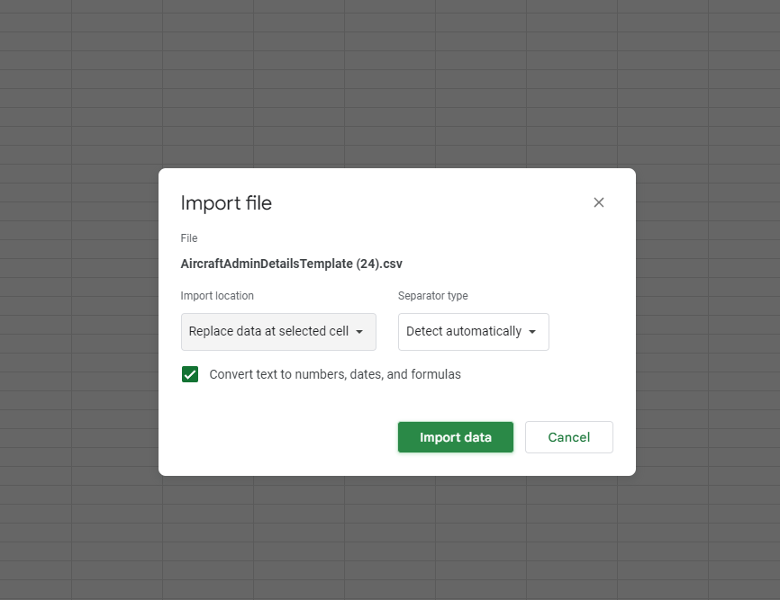 Import method example