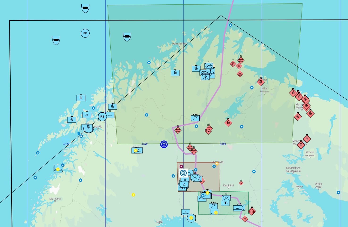 Imported KMZ data rendered on the map