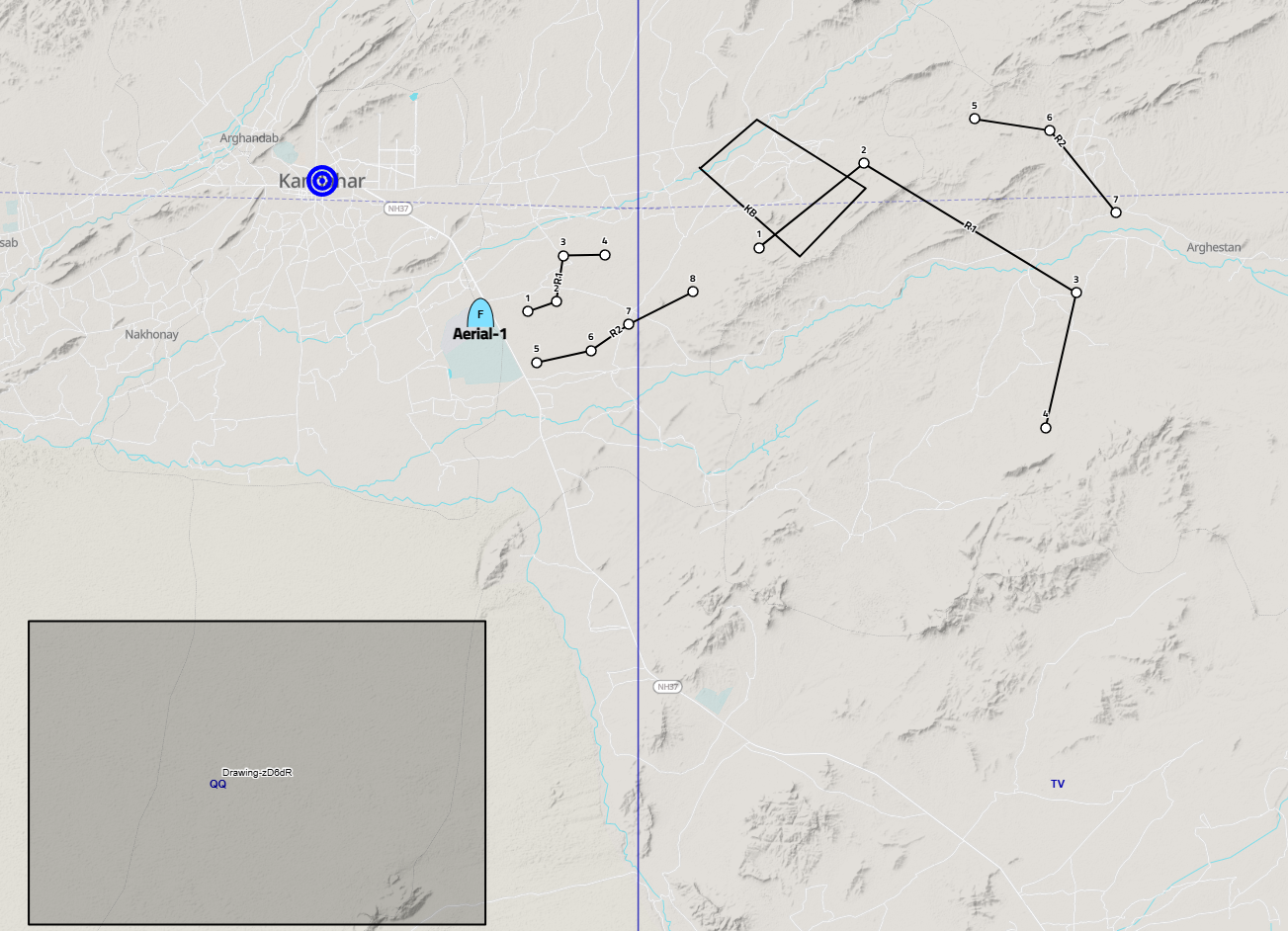 Line and polygon drawings on the Frag Orders map, ready to export to the DTC